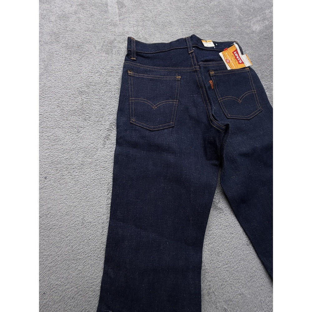 Vintage Levis‎ Bell Bottom Jeans Mens 27x32 Dark Wash Denim Student Made USA 70s - Picture 11 of 16